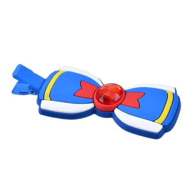 Japan Tokyo Disney Store Donald Hair Clip Set Stones Ribbons MAEGAMI Hair Zakka