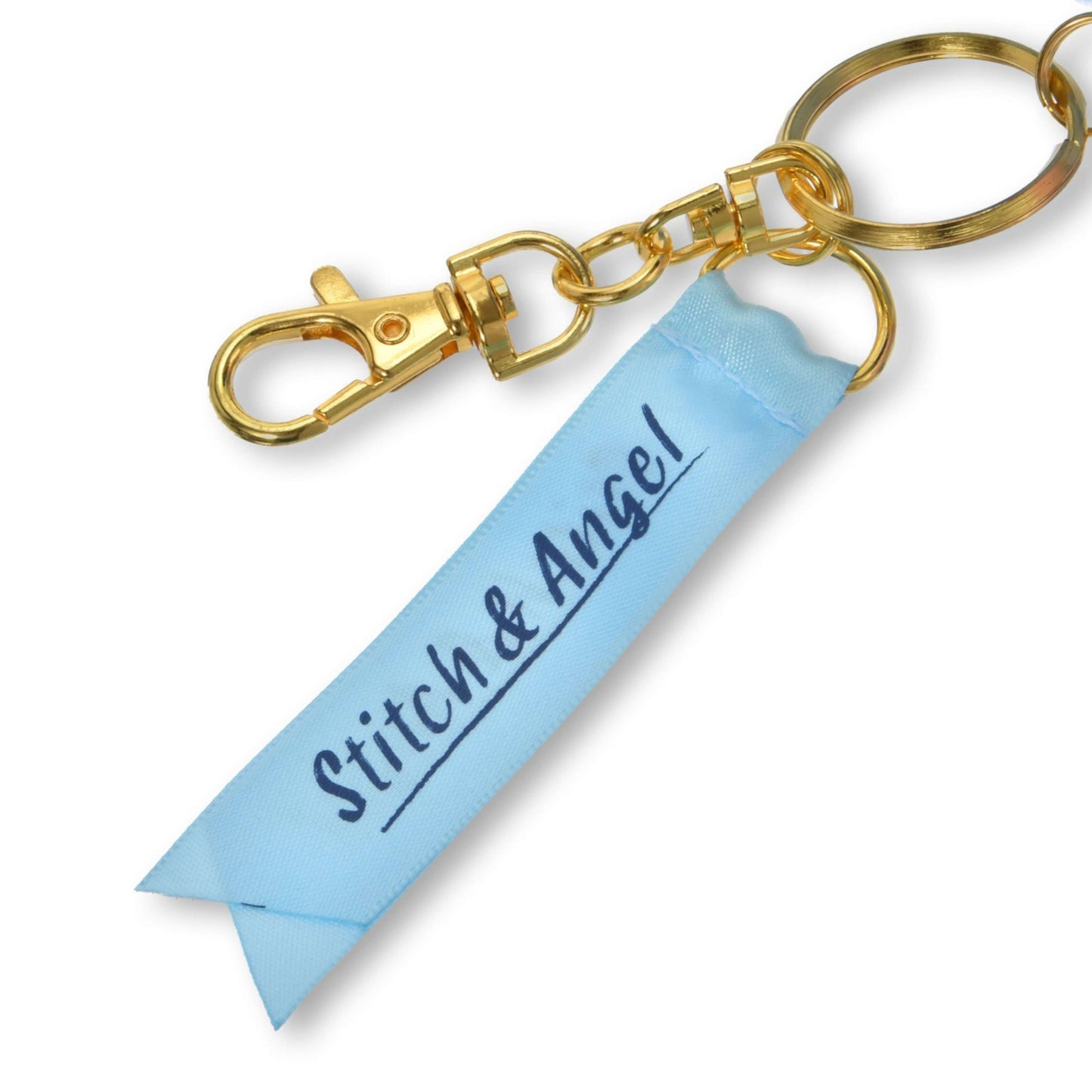 Japan Tokyo Disney Store Stitch & Angel Plush Toy Keychain