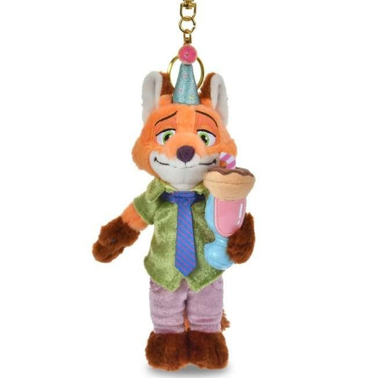 '+Japan Tokyo Disney Store Nick Wilde Plush Keychain 10th Anniversary Zootopia