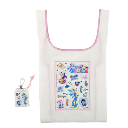 '+Japan Tokyo Disney Store Goofy & Max Shopping Eco Bag with Pouch GOOFY BIRTHDAY