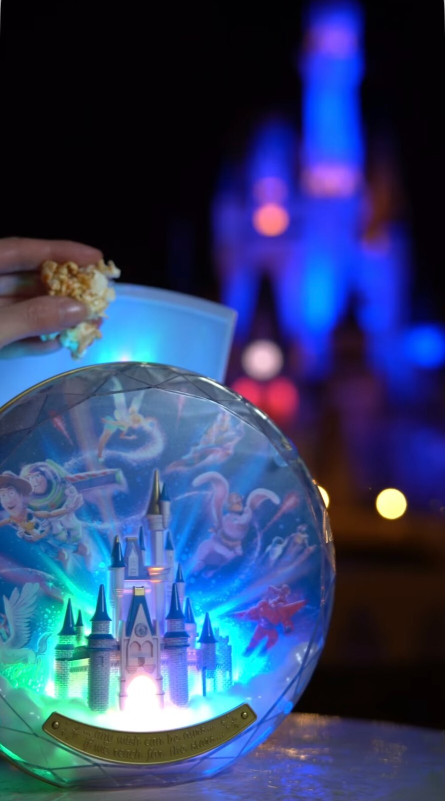 Japan Tokyo Disney Resort Popcorn Bucket Reach for the Stars Cinderella Castle