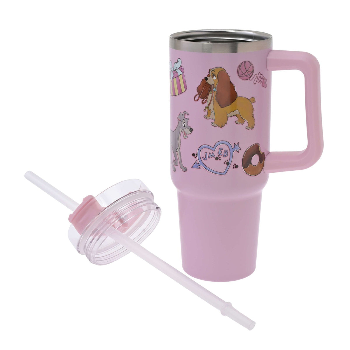 Japan Tokyo Disney Store Lady Tramp Stainless Steel Tumbler Holiday Drinkware