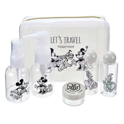 Japan Tokyo Disney Store Mickey Bottle Case Set with Pouch Magical Travel