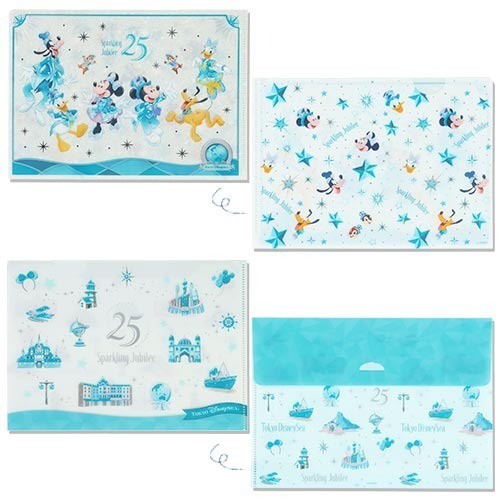 Japan Tokyo Disney Resort Sea 25th Sparkling Jubilee Clear Folder Set