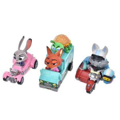 Japan Tokyo Disney Store Zootopia 2 Pull-Back Car Set Stunt Car