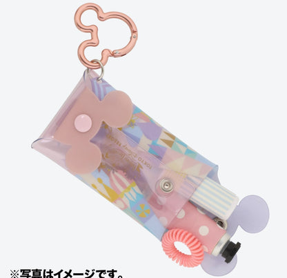 Japan Tokyo Disney Resort Park Motif Mickey Carabiner Keychain Pouch small world