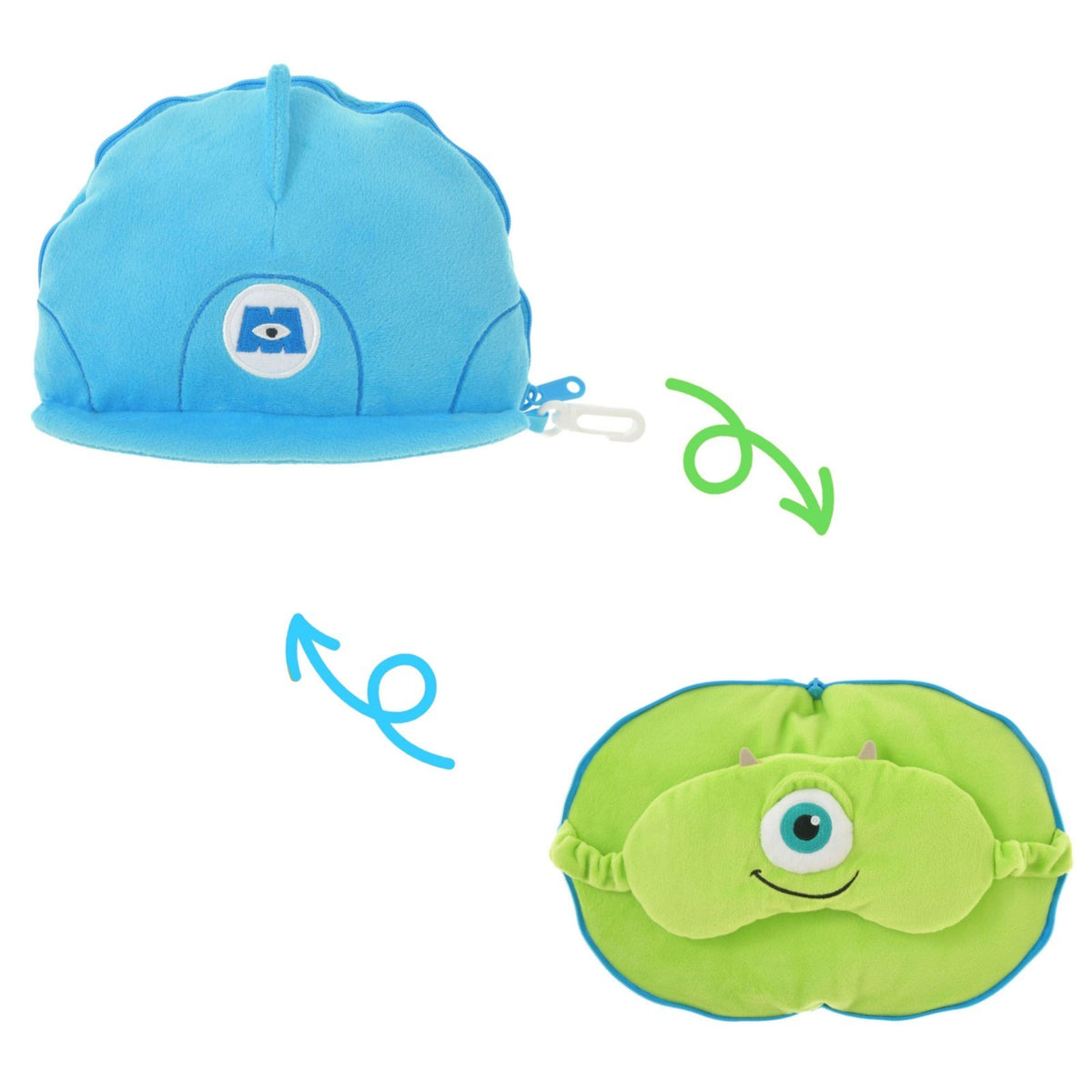 Japan Tokyo Disney Store Mike Monsters, Inc. Pillow Eye Mask