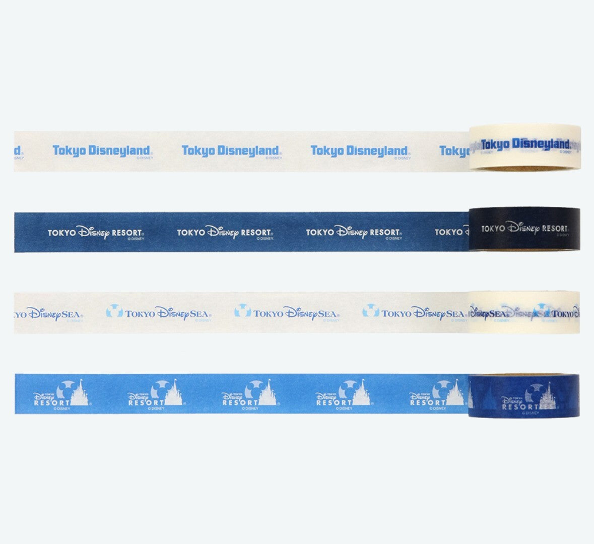 Japan Tokyo Disney Resort Logo Masking Tape Limited Souvenir Set of 4
