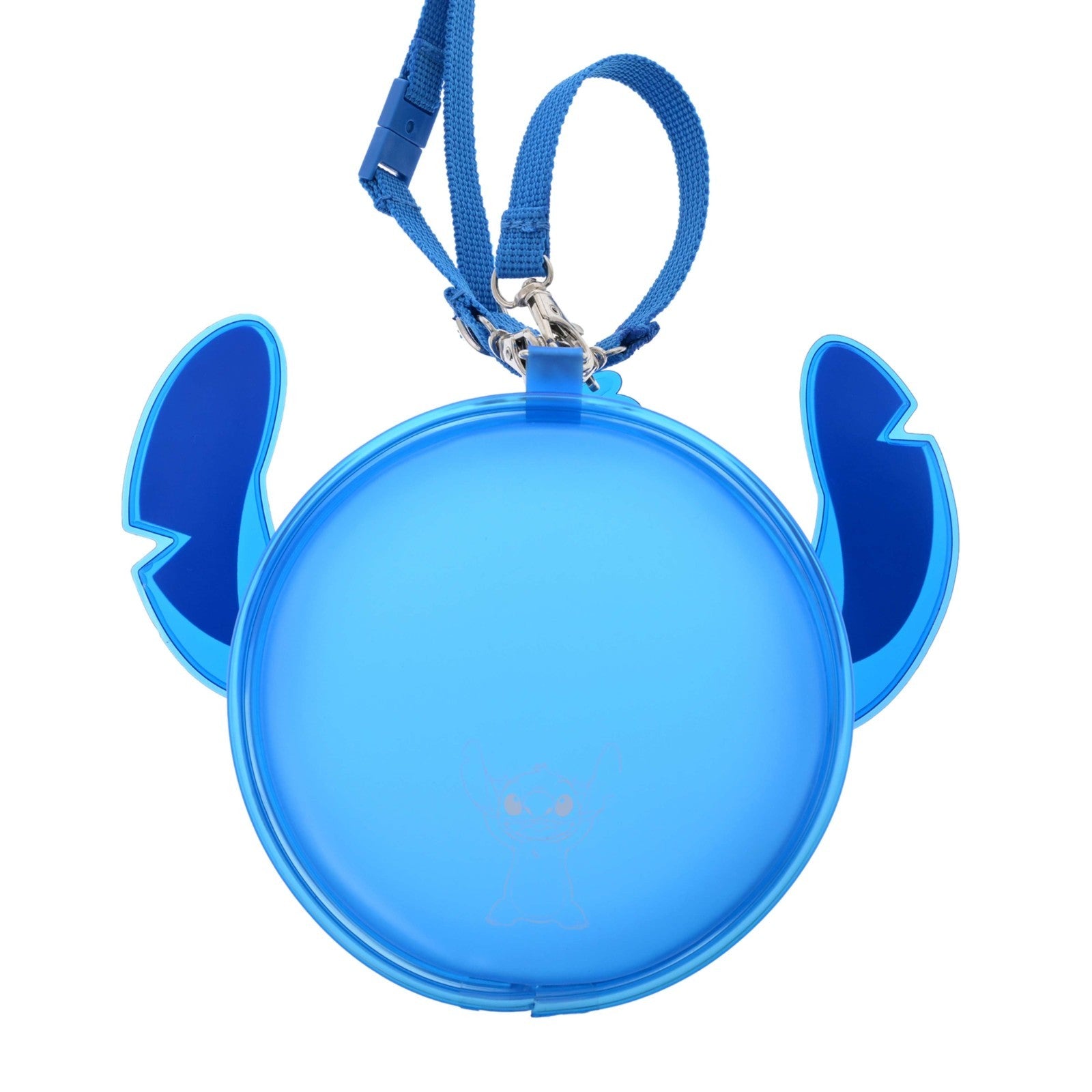 Japan Tokyo Disney Store Stitch Pouch Strap 2-Way Clear Window Heart-Pounding