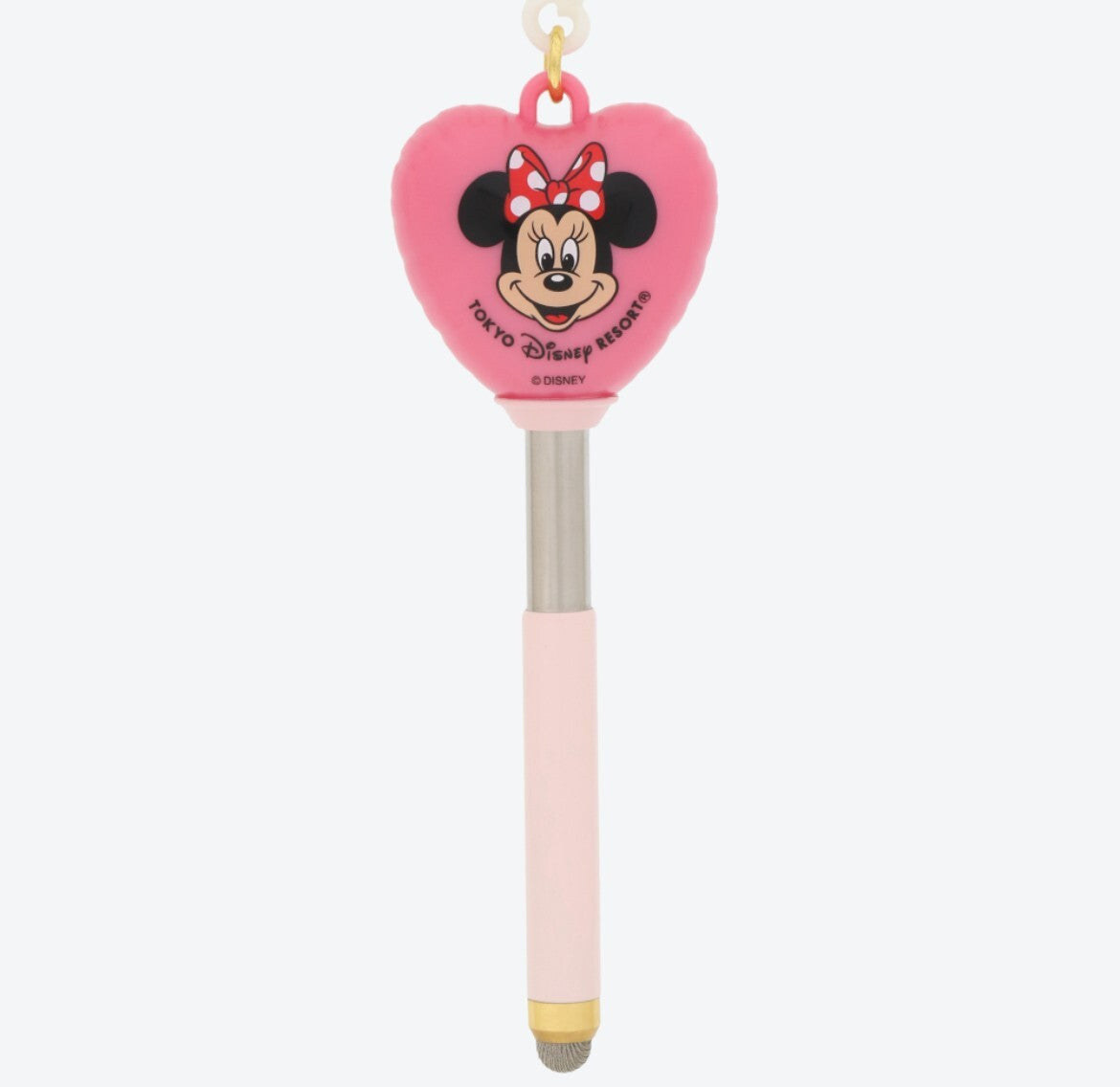 Japan Tokyo Disney Resort Keychain Retro Minnie Heart Smartphone touch pen