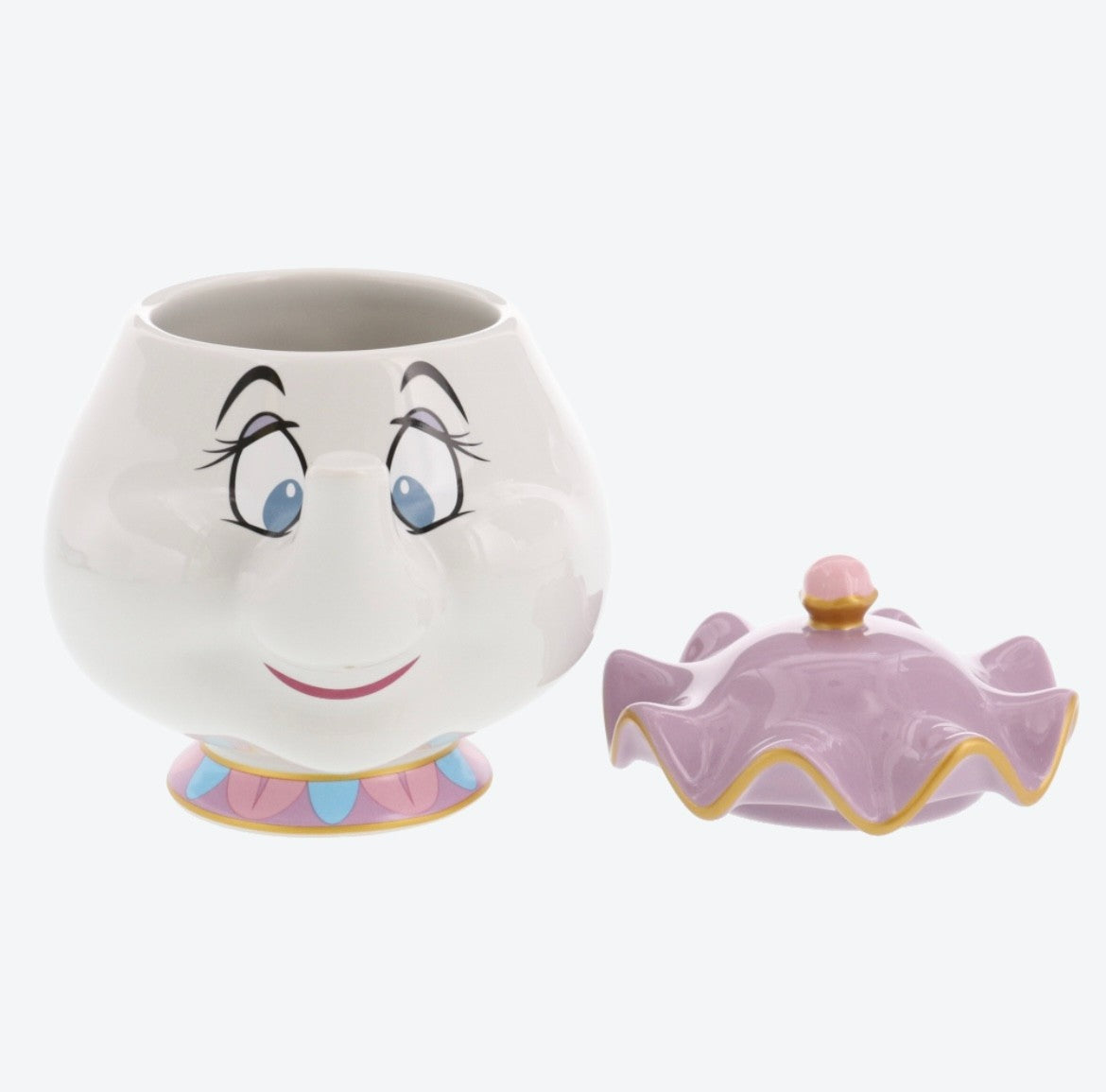 Japan Tokyo Disney Resort Beauty And The Beast Mrs. Potts mug with lid