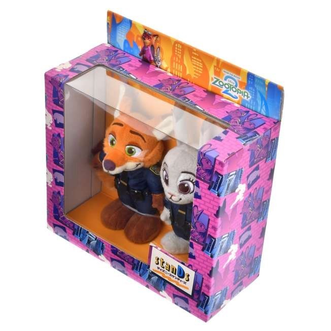 '+Japan Tokyo Disney Store Judy Hopps & Nick Wilde Plush Toy stanDs Zootopia 2
