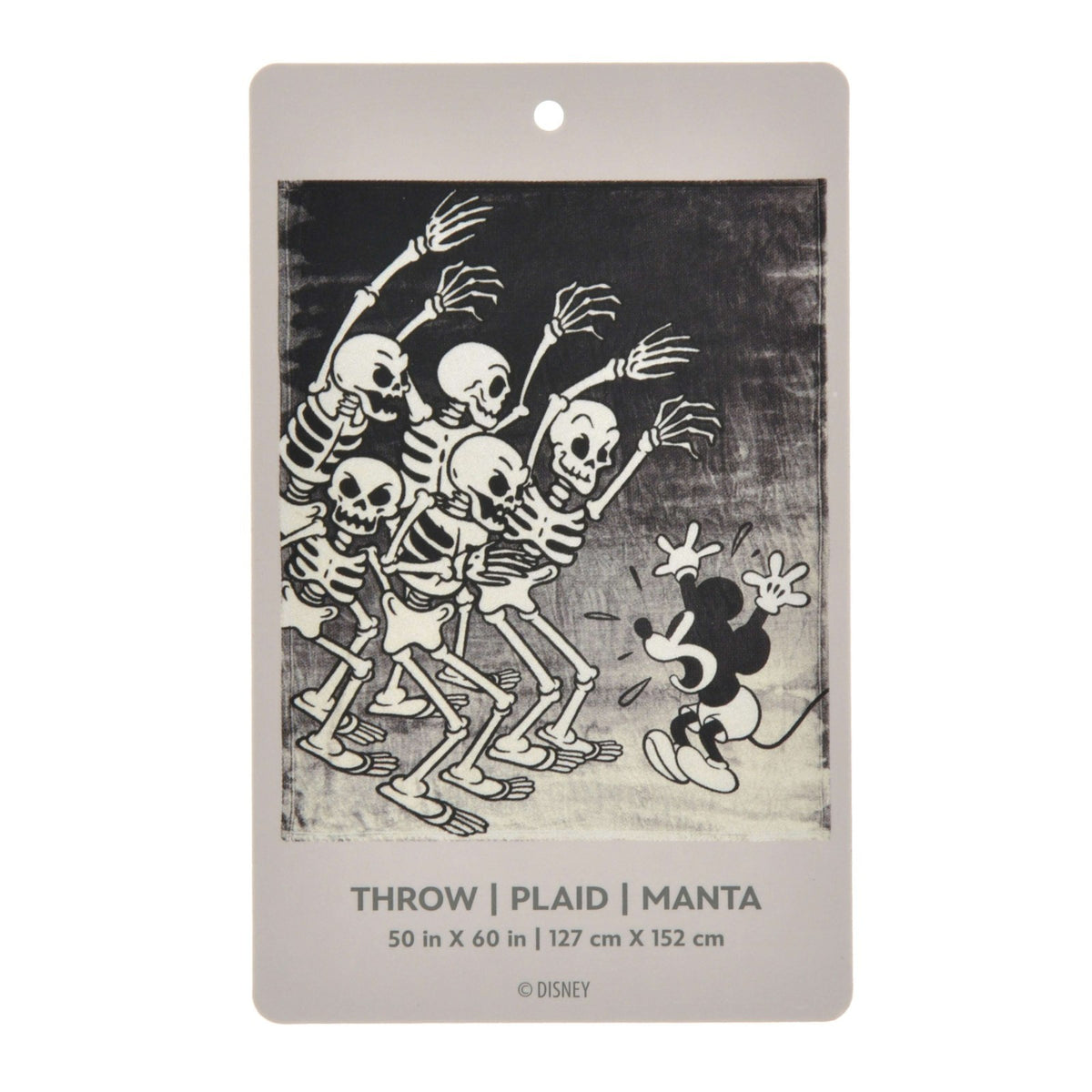 Japan Tokyo Disney Store Mickey Large Blanket The Skeleton Dance Haunted House