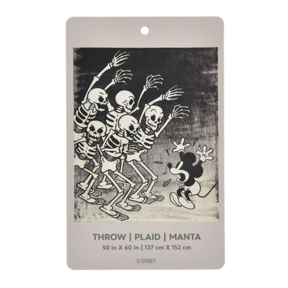 Japan Tokyo Disney Store Mickey Large Blanket The Skeleton Dance Haunted House