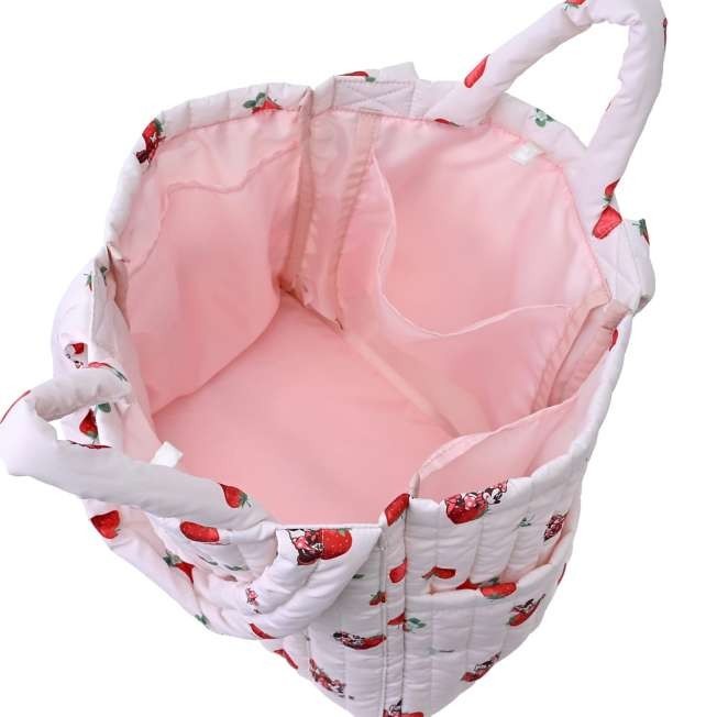 Japan Tokyo Disney Store Minnie Mouse Mother's Tote Bag Strawberry Hug