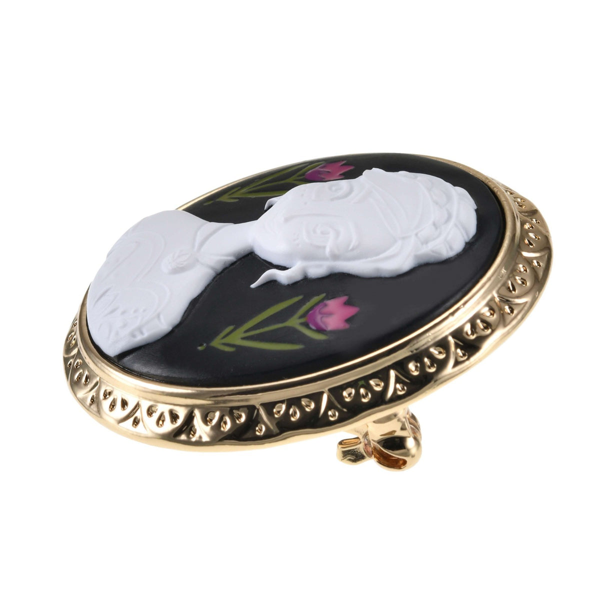 Japan Tokyo Disney Store Anna Brooch Cameo Style Frozen