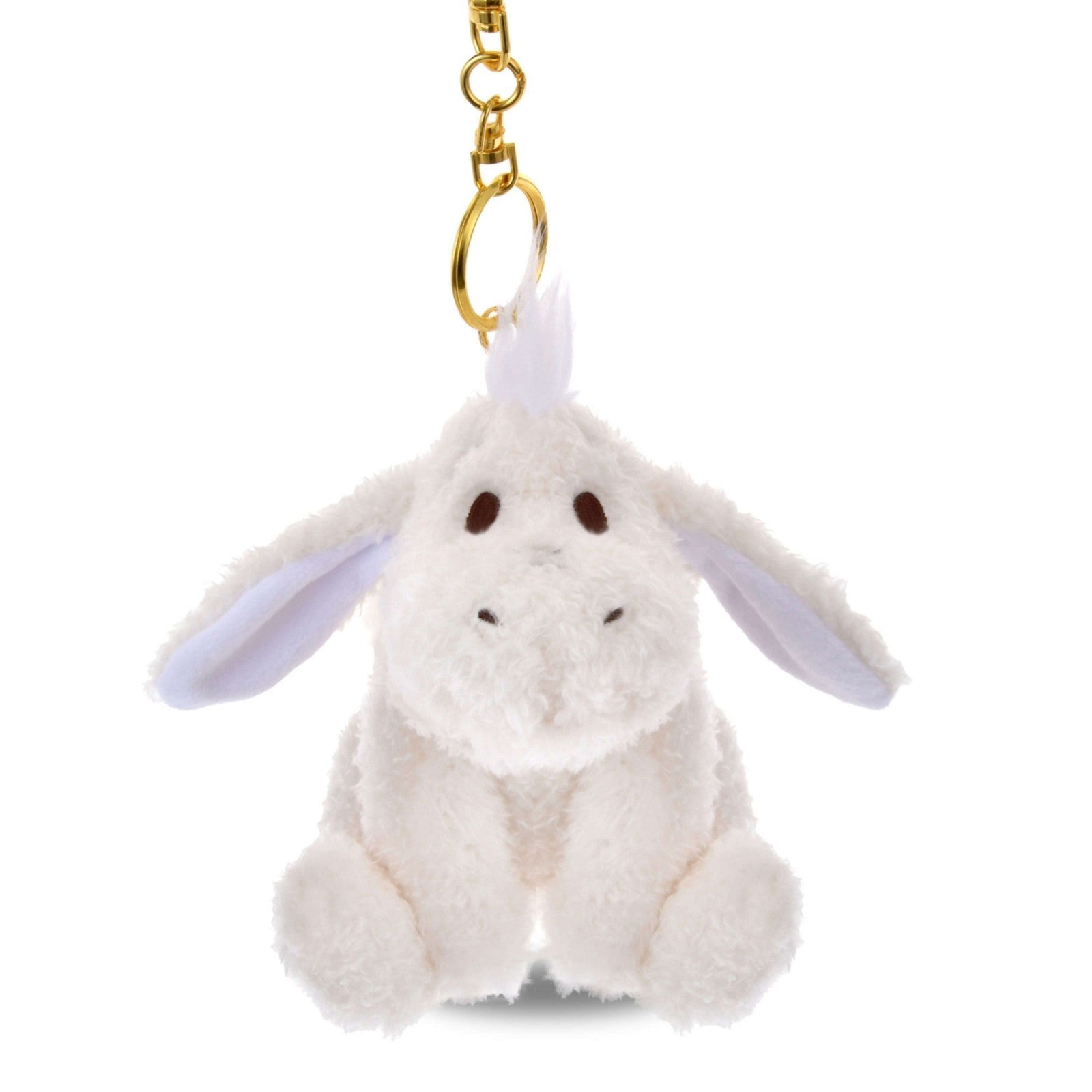 Japan Tokyo Disney Store Eeyore Reversible Plush Keychain WHITE POOH Christmas