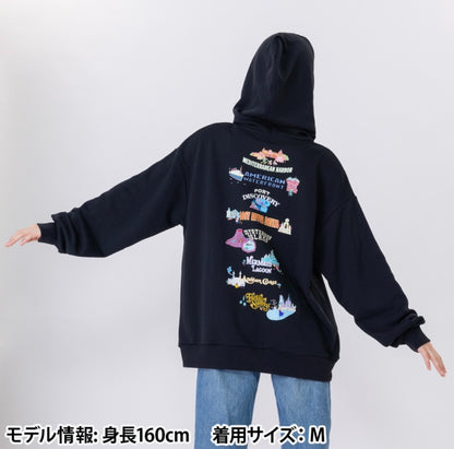 Japan Tokyo Disney Resort Mickey and Friends Hoodie Black Long sleeve 2025 LL