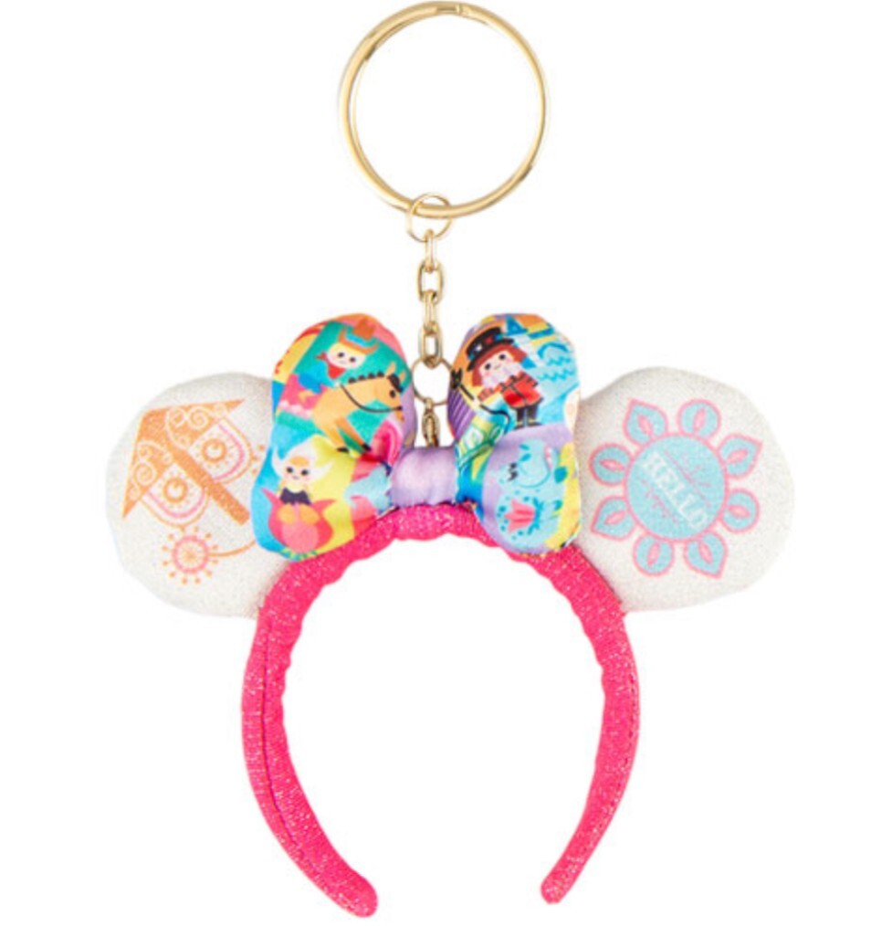 Japan Tokyo Disney Resort Sequin Headband Ears nuiMOs Keychain Small World