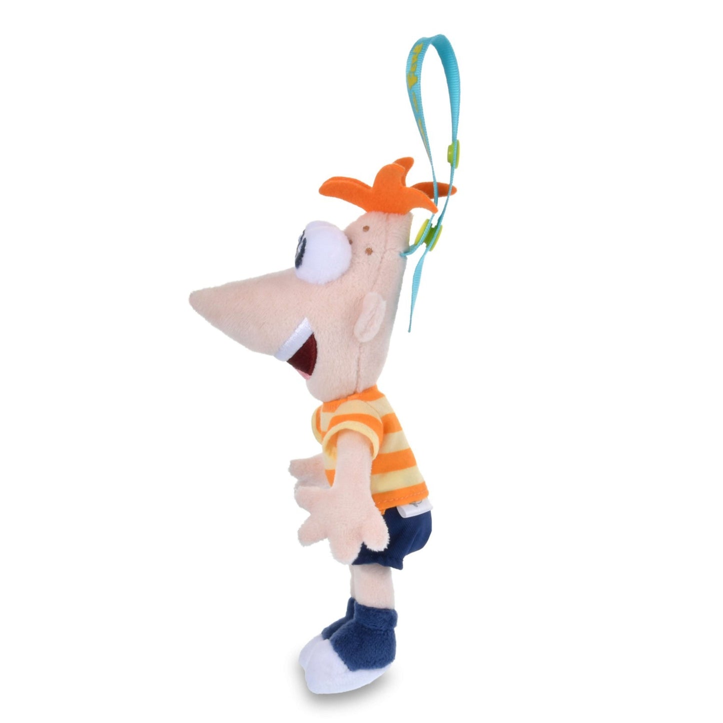 Japan Tokyo Disney Store Phineas Flynn Plush Toy Keychain Phineas and Ferb
