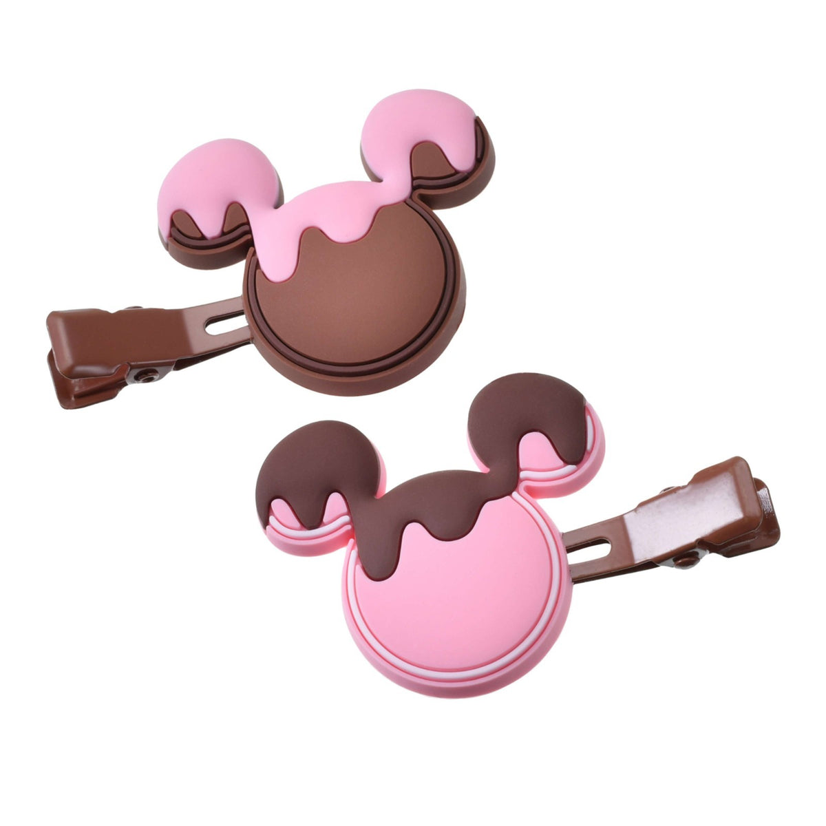 Japan Tokyo Disney Store Mickey Hair Clip Set Valentine's Chocolate MAEGAMI