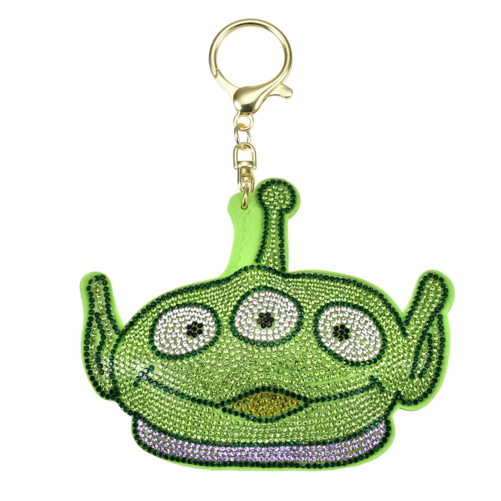Japan Tokyo Disney Store Little Green Men Keychain Rhinestone Key chain Fes
