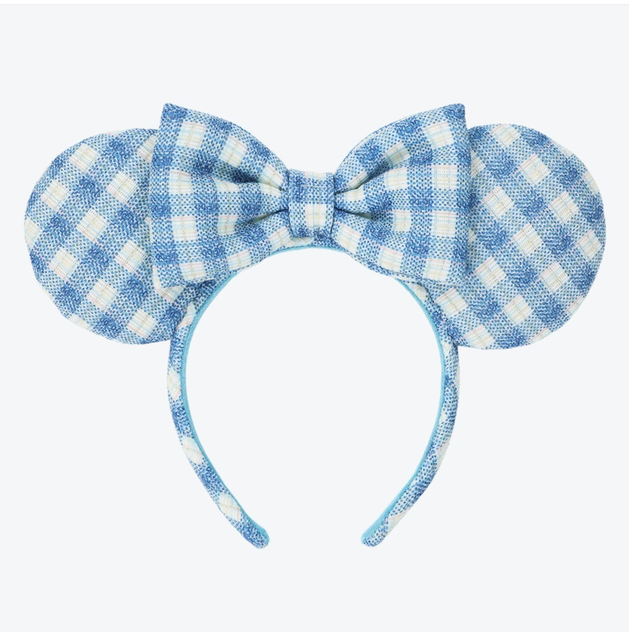 Japan Tokyo Disney Resort Minnie Ears Cap Headband Gingham check Blue