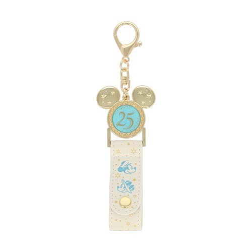 Japan Tokyo Disney Resort Mickey Minnie Headband Holder Keychain Sea 25th