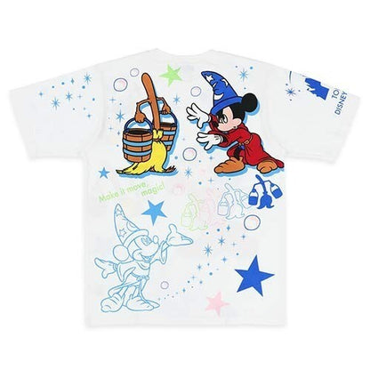 Japan Tokyo Disney Resort Mickey Mouse T-shirt Fantasia White