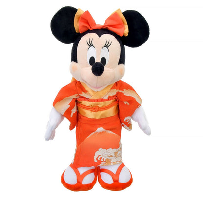 Japan Tokyo Disney Store Minnie Mouse  Plush Toy in Kimono Japan Original