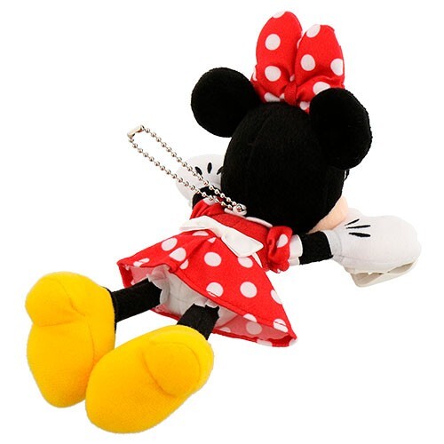 Japan Tokyo Disney Resort Minnie Mouse Sticky Plush Shoulder clip Keychain