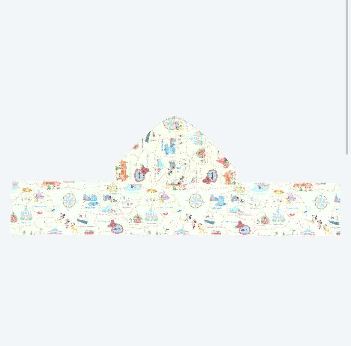 Japan Tokyo Disney Resort Cooling towel "COOLCORE" Park Map 2025