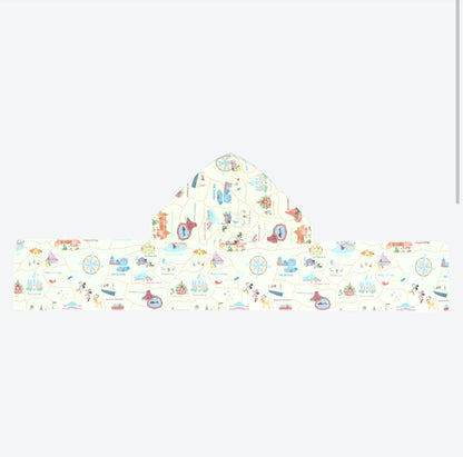 Japan Tokyo Disney Resort Cooling towel "COOLCORE" Park Map 2025