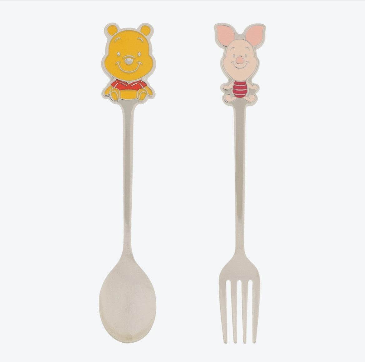 Japan Tokyo Disney Resort Winnie the Pooh Piglet Cutleryset Tableware Spoon Fork