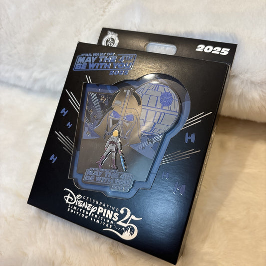 '+Japan Tokyo Disney Store Star Wars Luke Darth Vader Pin Badge May the 4th 2025