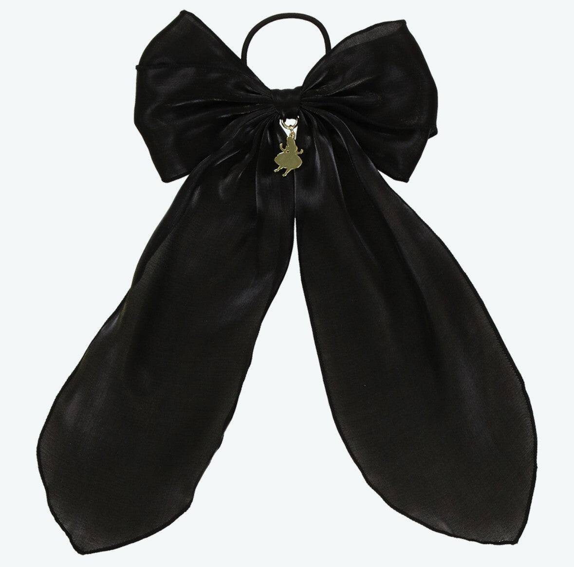 Japan Tokyo Disney Resort Alice Hair Rubber Big Ribbon Black
