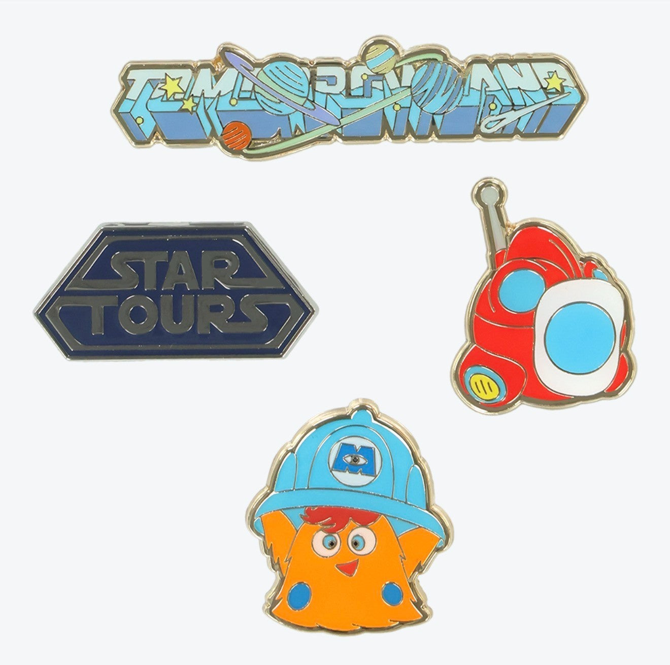 Japan Tokyo Disney Resort Pin Badge Tomorrowland Star Tours Monsters, Inc.