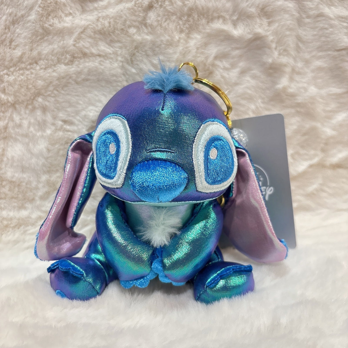 '+Japan Tokyo Disney Store Stitch Plush Toy Keychain Aurora 2025 Shine