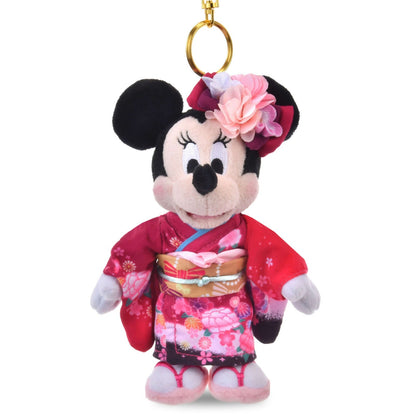 Japan Tokyo Disney Store Minnie Mouse Plush Toy Keychain Kimono 2026