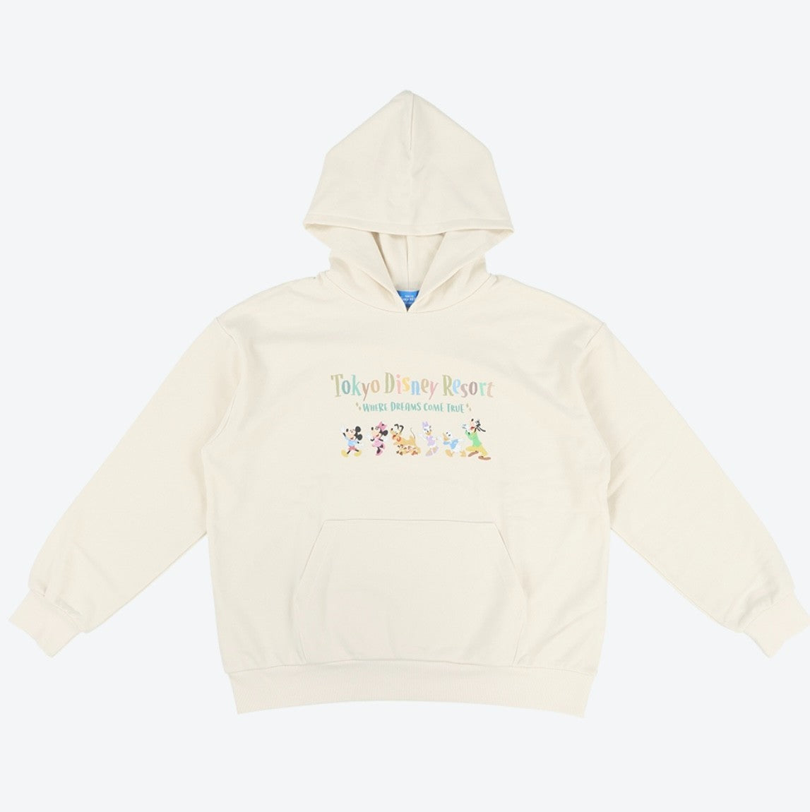Japan Tokyo Disney Resort Mickey and Friends Hoodie White Long sleeve 2025