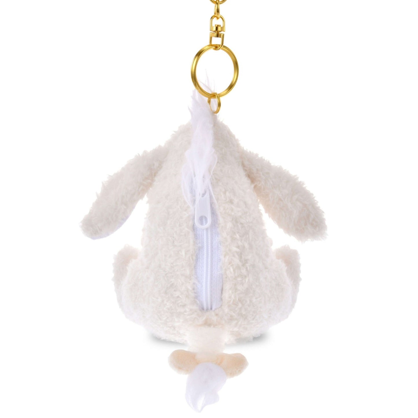 Japan Tokyo Disney Store Eeyore Reversible Plush Keychain WHITE POOH Christmas