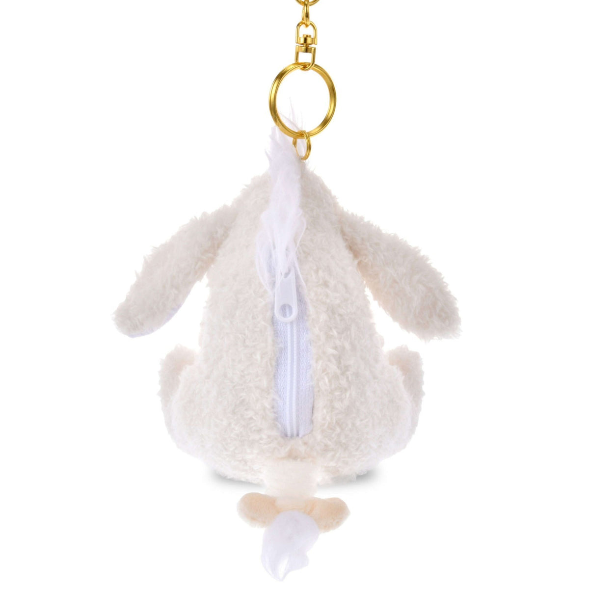 Japan Tokyo Disney Store Eeyore Reversible Plush Keychain WHITE POOH Christmas