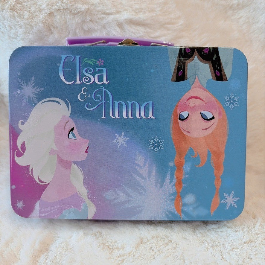 Japan Tokyo Disney Confectionery Tin Can Frozen Ana Elsa Bag