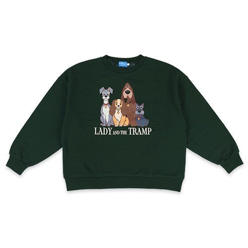 Japan Tokyo Disney Resort Lady and the Tramp Sweatshirt Khaki M size