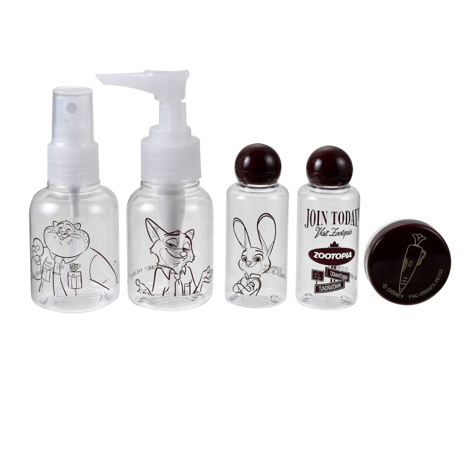 Japan Tokyo Disney Store ZOOTOPIA TRAVEL Bottle & Case Set with Pouch