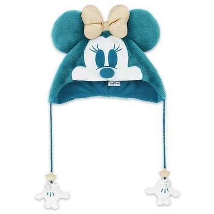 Japan Tokyo Disney Resort Minnie Fan Cap Hat Sea 25th Anniversary Fluffy Cozy