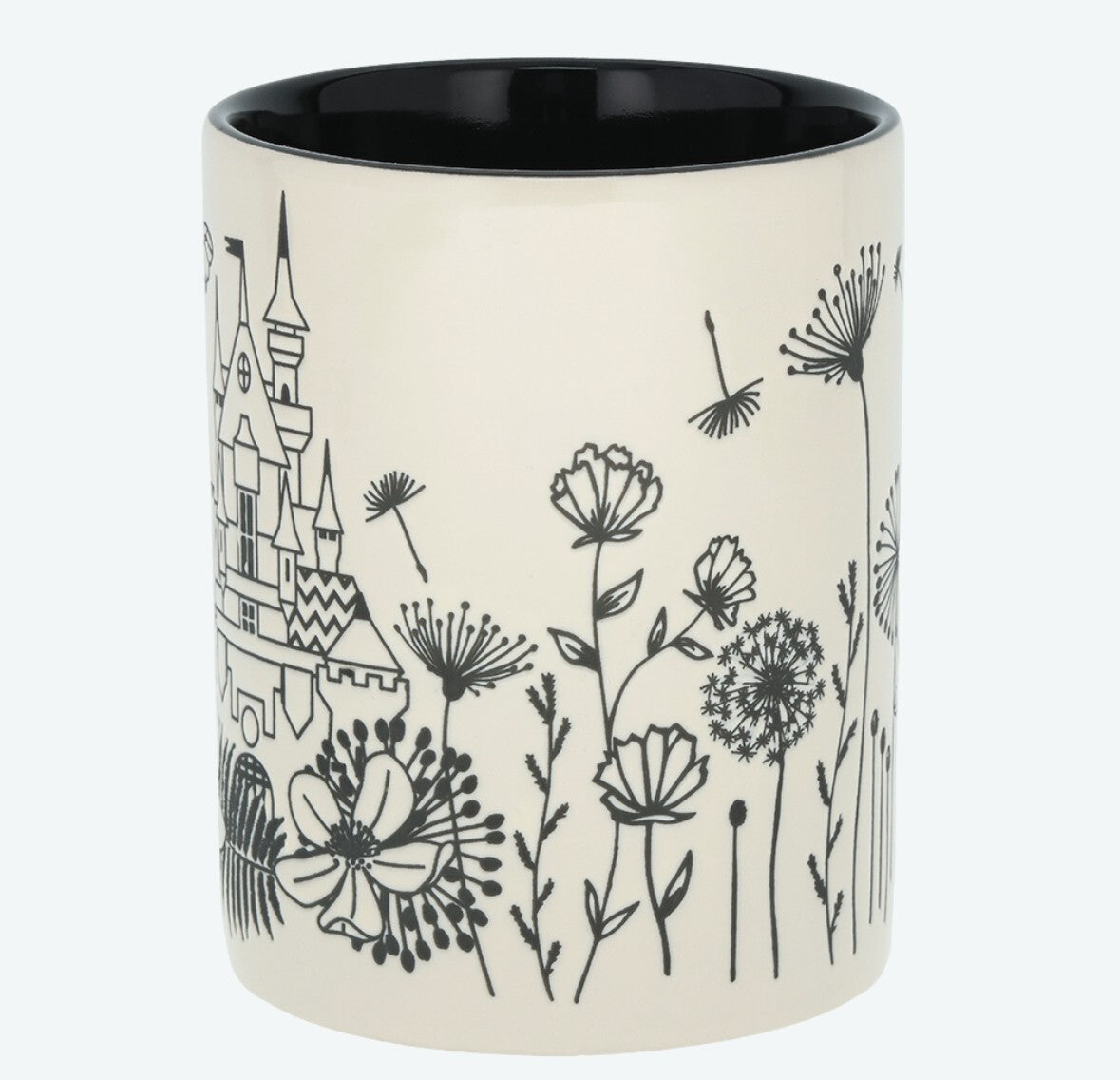 Japan Tokyo Disney Resort Cinderella Castle Chic Black and White 2025 Mug