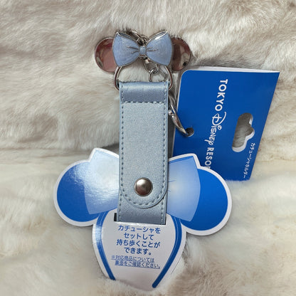 Japan Tokyo Disney Resort Store Minnie Blue Ever After Ears Holder Keychan