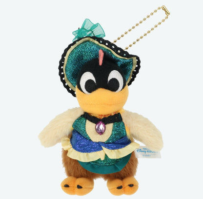 Japan Tokyo Disney Resort Plush Toy Badge Keychain Diamond Clara crack