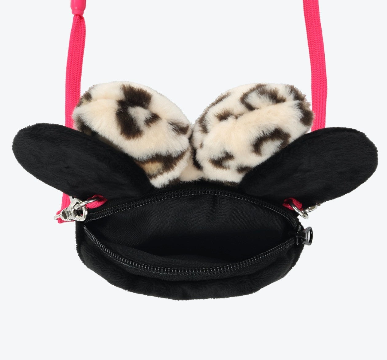 Japan Tokyo Disney Resort Minnie Mouse Face Leopard Print Shoulder Bag